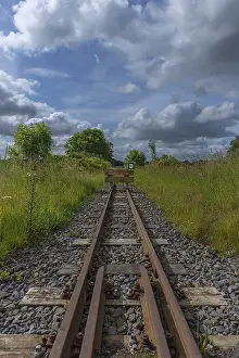 Deserted Railway Track Prints: Buffer on a disused railway line