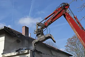 Construction Site Prints: Building demolition