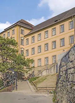 Benedictine Abbey Germany Prints: Building of the extensive monastery complex Basilika Weingarten