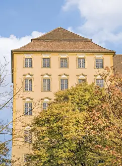 European Sacred Structure Prints: Building of the extensive monastery complex Basilika Weingarten