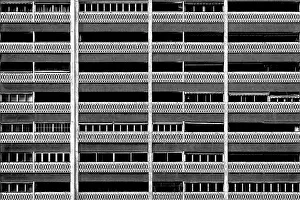 Framed Print : Distinctive Geometric Pattern Building Façade Print Framed Print : Distinctive Geometric Pattern Building Façade Print
