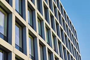 Modern Cityscape Photography Prints: Building facade with geometric pattern