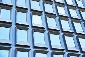 Minimalist Building Design Prints: Building facade with geometric pattern