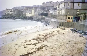 Vintage Cornwall Photography Prints: Building on the seafront, St Ives