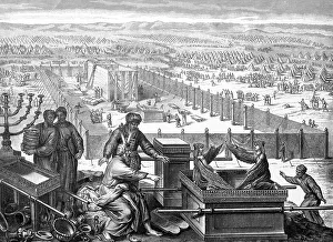Historical Bible Illustration Prints: Building the Tabernacle, Pslam 84