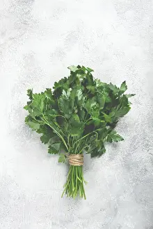 Green Leafy Vegetable Prints: Bunch of parsley, on the table