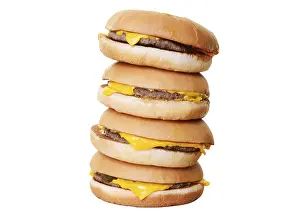 Unhealthy Nutrition Prints: Burger stack, cut out