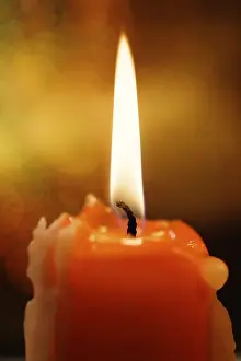 Red Candle Flame Prints: Burning candle