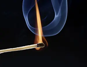 Matchstick Fire Prints: Burning match