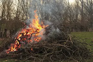 Easter Fire Prints: Burning wood of an Easter fire