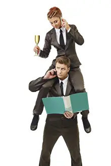 Business Concept Image Prints: Business concept, work of manager and executor