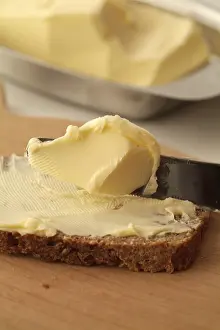 Fresh Bread Nutrition Prints: Buttered bread