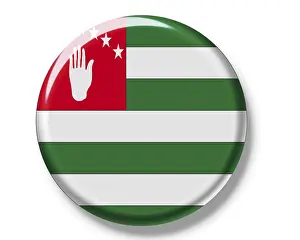 National Colors Badge Prints: Button, flag of Abkhazia