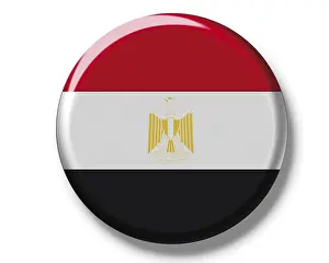 Egyptian Flag Prints: Button, flag of Egypt
