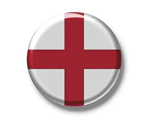 Cut Out National Symbol Prints: Button, flag of England