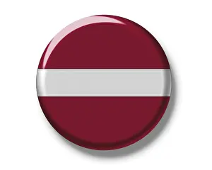 Cut Out National Symbol Prints: Button, flag of Latvia