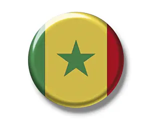 Prints of Button, flag of Senegal Related Prints: Senegal Flag Print