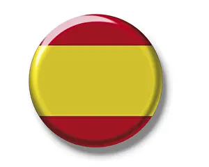 Spanish National Symbol Prints: Button, flag of Spain