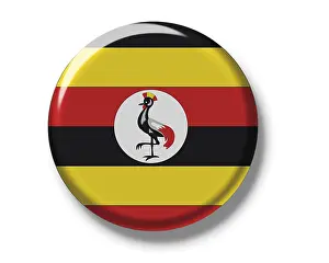 Prints of Button, flag of Uganda Related Prints: Uganda Flag Print