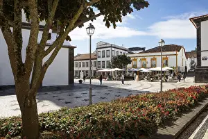 Azores Travel Photography Prints: Cafe Central in the main square