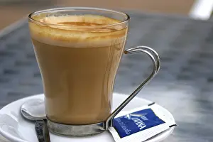 White Coffee Drink Prints: Cafe con leche