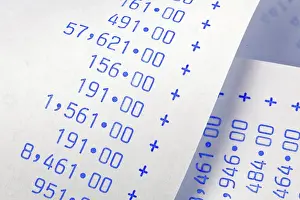 Austria Studio Shot Prints: A calculation strip with numbers