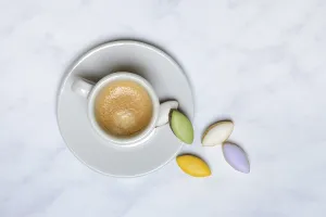 Calisson D'Aix Coffee Pairing Prints: Calisson d'Aix and cup of coffee