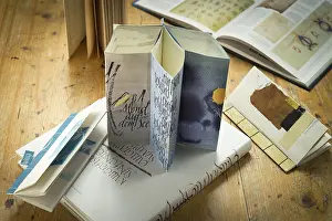 Traditional Crafts Germany Prints: Calligraphy studio, book objects with different binding techniques