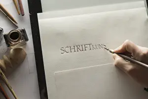 Handmade Calligraphy Prints: Calligraphy studio, hand writes text with ink