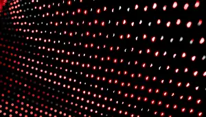 Technology Background Image Prints: A captivating 3D render featuring abstract waves in a dark theme