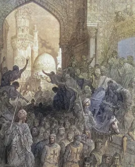 Fourth Crusade History Prints: Captured Knights Templar in Cairo