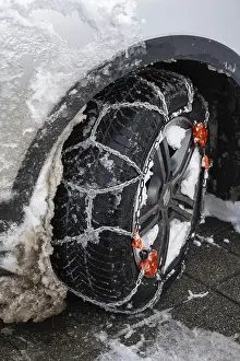 Winter Road Safety Prints: Car snow chains