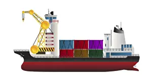 Freight Transport Prints: Cargo ship