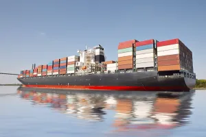 Freight Transport Prints: Cargo ship at the port