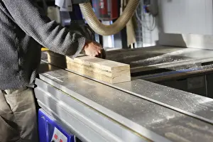 Handcrafted Goods Prints: Carpenter at work in his carpentry workshop