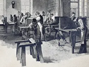 Carpenter Workshop Prints: Carpenter's workshop, carpenter