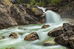 Blurred Water Motion Prints: Cascade of Kuhfluchtwasserfall
