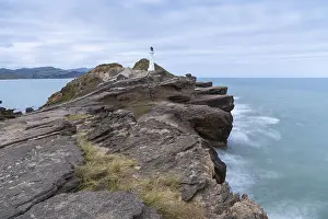 Long Exposure Images Prints: Castlepoint lighthouse on a rock