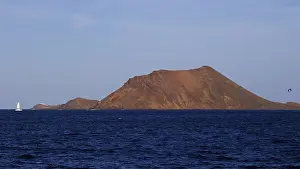 Fuerteventura Spain Prints: Catamaran sideways of Los Lobos