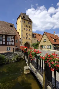 Wassertor Gate and River Pegnitz Print, Hersbruck, Germany