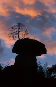 Erosion In Nature Reserve Prints: Devil's Table at dusk, weathered sandstone