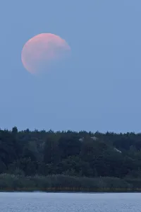 Lunar Eclipse Germany Prints: Partial lunar eclipse on 07/08/2017