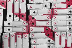 American Flag Concept Prints: Alabama Flag Colors Folder Stack