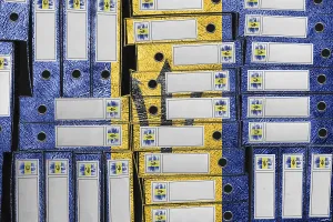 Polynesian Flag Design Prints: Barbados Flag Colors Folder Stack