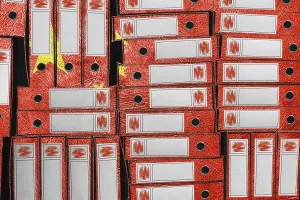 Chinese National Symbol Prints: China Flag Colors Folder Stack