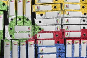 African Island State Flags Prints: Comoros Flag Colors Folder Stack