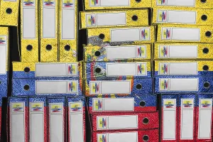 Latin America Politics Prints: Ecuador Flag Colors Folder Stack