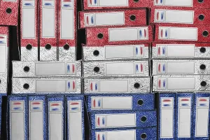 Benelux Countries Politics Prints: Netherlands Flag Colors Folder Stack