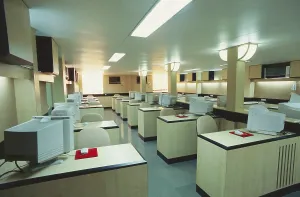 Office Furniture Arrangement Prints: Computer centre, inside class