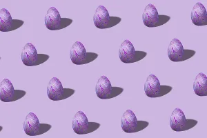 Minimal Easter Concept Prints: Pastel Easter egg pattern made